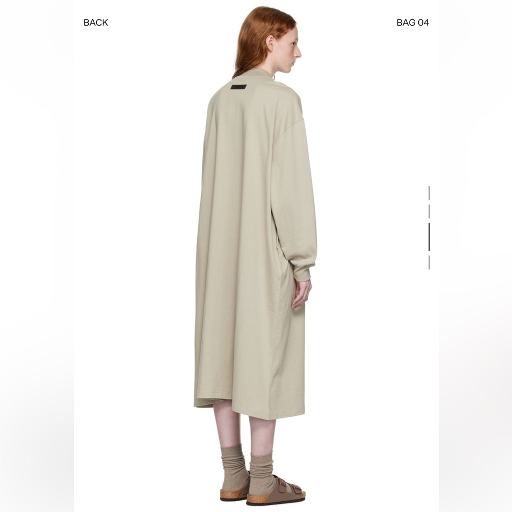 Essentials Fear of God Gray Long Sleeve Midi Dress - Picture 4 of 4